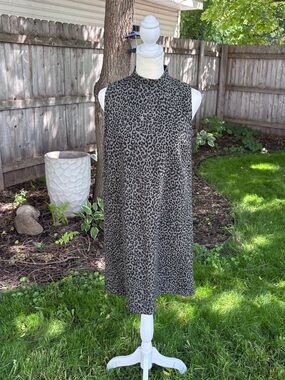 Primark Sleeveless Leopard Print Mini Dress - Green & Black